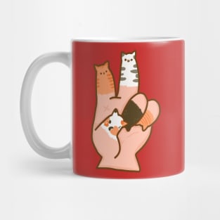 Cat Fingers Peace Mug